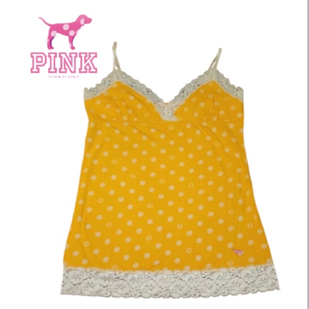 Rare 2008 Victoria's Secret PINK Lace Top
Polka Dots P and pink dog